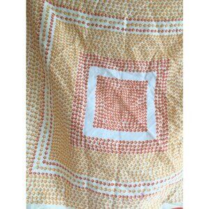 Vintage Floral Scarf Yellow Flowers Vintage Accessory